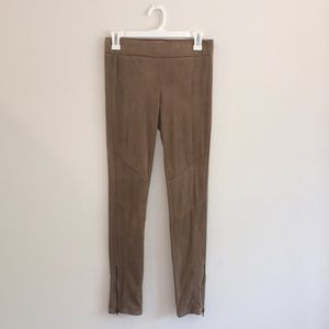 girls nude suede pants